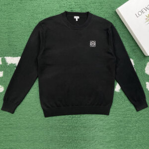로에베 【잔디집】 아나그램 자수 울 니트 스웨터（레어）