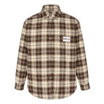 미우미우 【잔디집2】 버진 울 체크 다운 셔츠 자켓（세븐）