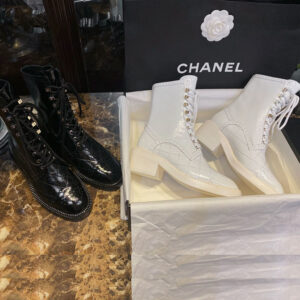 샤넬 【TJ공장】 23B 로고 레이스업 부츠 （터보）