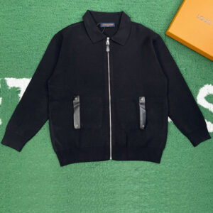 루이비통 【잔디집】 위드 레더 디테일 니트 블루종 (레어)