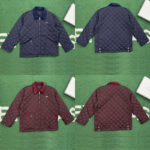 프라다 【잔디집】 트라이앵글 로고 리나일론 퀼팅 블루종 자켓（레어）