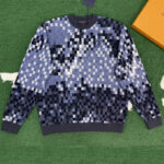 루이비통 【잔디집】 러버 카모 다미에 니트 스웨터 2컬러（레어）