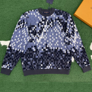 루이비통 【잔디집】 러버 카모 다미에 니트 스웨터 2컬러（레어）
