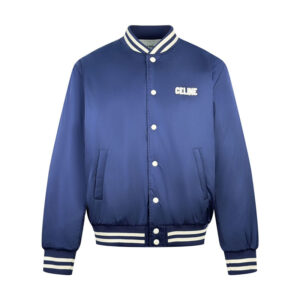 셀린느 [잔디집2]  로고 패치 봄버 테디 블루종 자켓 (세븐)