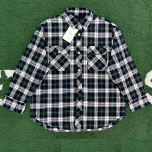 셀린느 【잔디집】 타탄 오버셔츠（레어）