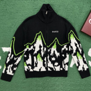 구찌 【잔디집】 자카드 울 집업 자켓（레어）