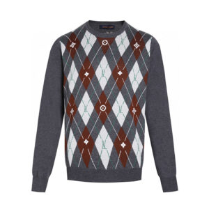 루이비통 【잔디집2】 모노그램 아가일 크루넥 메리노 울 니트（세븐）