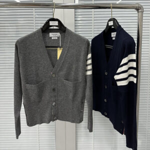 톰브라운 (TJ공장) 【터보】 사선완장 캐시미어 크롭 가디건