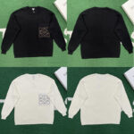 로에베 【잔디집】 아나그램 포켓 코튼 블렌드 스웨터（레어）