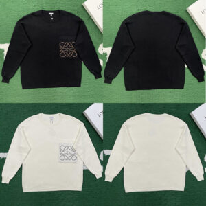 로에베 【잔디집】 아나그램 포켓 코튼 블렌드 스웨터（레어）