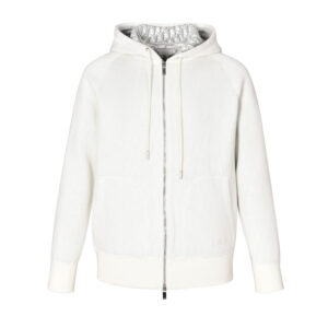 디올 [잔디집2] 후드 로고 자수 트랙 재킷 화이트