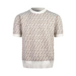 펜디 【잔디집2】 FF 점퍼 페브릭 반팔 스웨트 니트（세븐）