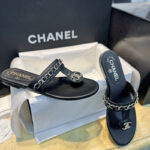 샤넬 【TJ공장】 25ss 샌들 턴 락 블랙（터보）