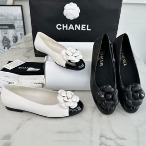 샤넬 【TJ공장】 까멜리아 발레리나 플랫 페이턴트 슈즈（터보）