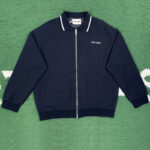 미우미우 【잔디집】 본디드 피케 테크니컬 저지 블루종 자켓（레어）