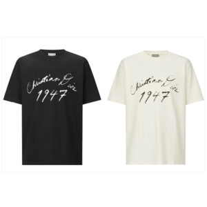 디올 【잔디집2】 (세븐) 핸드라이팅 반팔 티셔츠