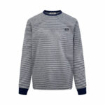 미우미우 【잔디집2】 스트라이프 로고 긴팔 저지 티셔츠（세븐）