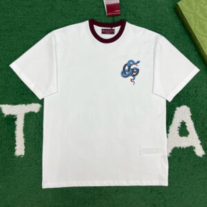 구찌 【잔디집】 마몬트 청사 반팔 티셔츠（레어）