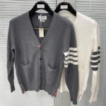 톰브라운 (TJ공장) 【터보】 클래식 가디건 코튼 사선완장