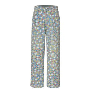 루이비통 (세븐) 【잔디집2】 멀티 다미에 데님 와이드 레그 팬츠