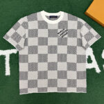 루이비통 【잔디집】 다미에 니티드 반팔 티셔츠（레어）