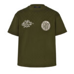 루이비통 【잔디집2】 다미에 올오버 피케 자카드 반팔 티셔츠（세븐）