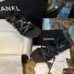 샤넬 【TJ공장】 23c 까멜리아 스트랩 샌들（터보）