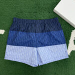 디올 【잔디집】 오블리크 컬러 블록 스윔 숏 팬츠（레어）