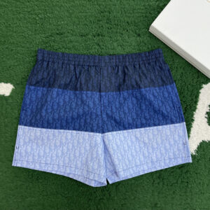 디올 【잔디집】 오블리크 컬러 블록 스윔 숏 팬츠（레어）