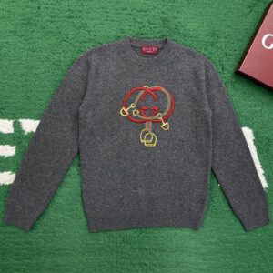 구찌 【잔디집】 인터로킹 G 자수 울 니트 스웨터（레어）