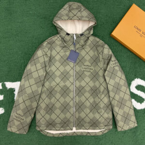 루이비통 【잔디집】 다미에 리버서블 나일론 앤드 후리스 윈드브레이커（레어）