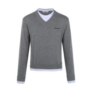 미우미우 【잔디집2】 레이어드 캐시미어 스웨터（세븐）