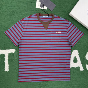 프라다 【잔디집】 오버사이즈 스트라이프 저지 티셔츠 (레어)