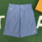 루이비통 【잔디집】 샴브레이 숏 팬츠（레어）