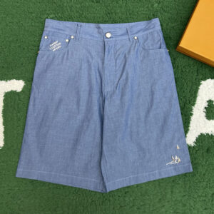 루이비통 【잔디집】 샴브레이 숏 팬츠（레어）