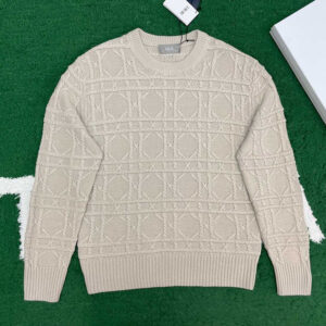 디올 【잔디집】 ICON 로고 까나쥬 캐시미어 스웨터 2COLOR（레어）