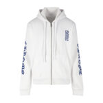 크롬하츠 【잔디집2】 버티컬 로고 화이트 후드 집업（세븐）