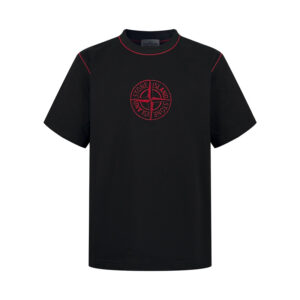 스톤아일랜드 【잔디집2】 코마 코튼 콘트라스트 스티치 티셔츠（세븐）