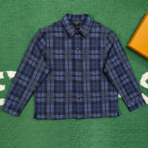 루이비통 【잔디집】 모노그램 데님 오버셔츠 타탄 (레어)
