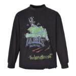 발렌시아가 【잔디집2】 DIY 임프린트 크롭 롱 슬리브（세븐）