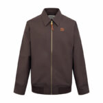 미우미우 【잔디집2】 로고 파나마 코튼 블루종 자켓（세븐）