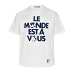 루이비통 【잔디집2】 Le Monde Est À Vous 그래픽 반팔 티셔츠 (세븐)