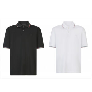 프라다 【잔디집2】 로고 자수 폴로 반팔 티셔츠（세븐）