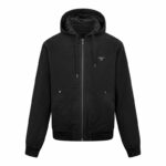 프라다 【잔디집2】 데님 후드 봄버 자켓（세븐）