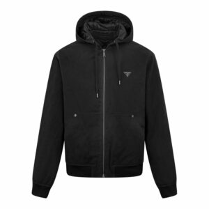 프라다 【잔디집2】 데님 후드 봄버 자켓（세븐）