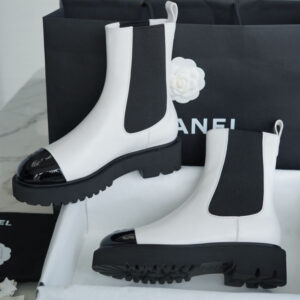 샤넬 【터보】 22c 첼시 미들 부츠 화이트（TJ공장）