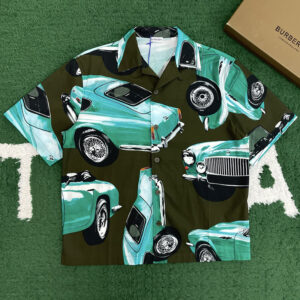 버버리 【잔디집】 릴렉스 카 코튼 포플린 셔츠（레어）