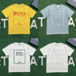 디올 【잔디집】 북 커버 컬렉션 코튼 반팔 티셔츠（레어）