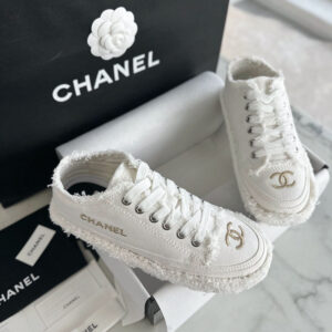 샤넬 【TJ공장】 24s CC로고 태슬 데님 스니커즈（터보）