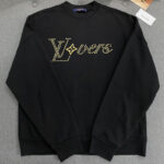 루이비통 【TJ공장】 코튼 시그니처 로고 크루넥 스웨트셔츠 맨투맨（터보）